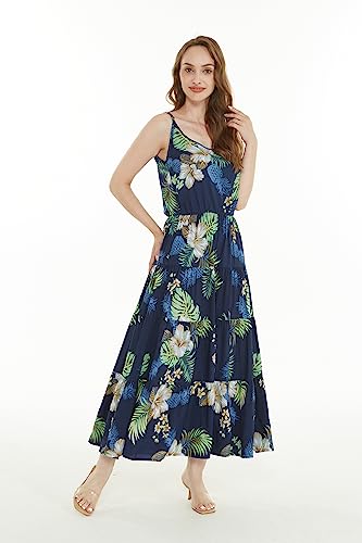 Image of Matchable Family Hawaiian Luau Men Women Girl Boy Clothes in Pineapple Garden Navy