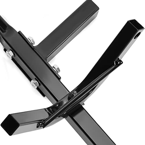 Kuafu 20 Ft Double Step Tree Ladder Outdoors Slip Resistant Ladder Climbing Stick Ladder For Tree Stands Above Hunting Black #TOP4