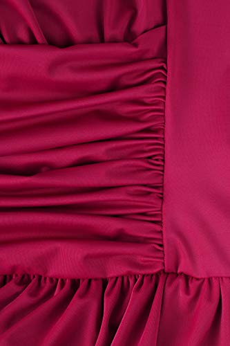 JINXUEER Plus Size Swimsuit Tummy Control Swimwear One Piece Floral Print Swimdress with Flared Skirt for Women4