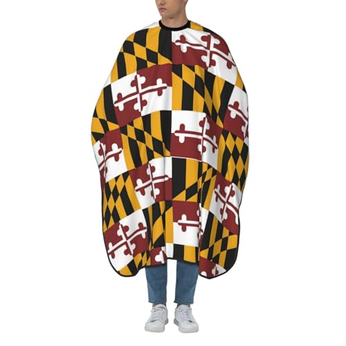 Capa para cortar pelo en barberías con diseño de Maryland y cuello ajustable