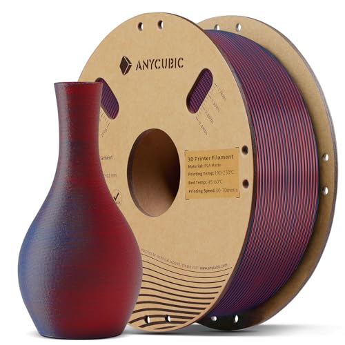 ANYCUBIC Matte PLA Filament 1,75mm, 3D Drucker Filament Matte Textur, Feine Oberfläche, Keine...