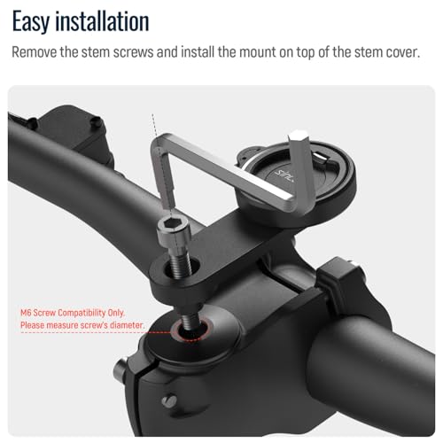 sincetop Universal Bike Phone Mount, Aluminum Stem Cap Phone Holder for Mountain and Road Bicycles, Quick Connect Riding Clip Stand MTB Handlebar Clamp【Series C - 1st Gen】