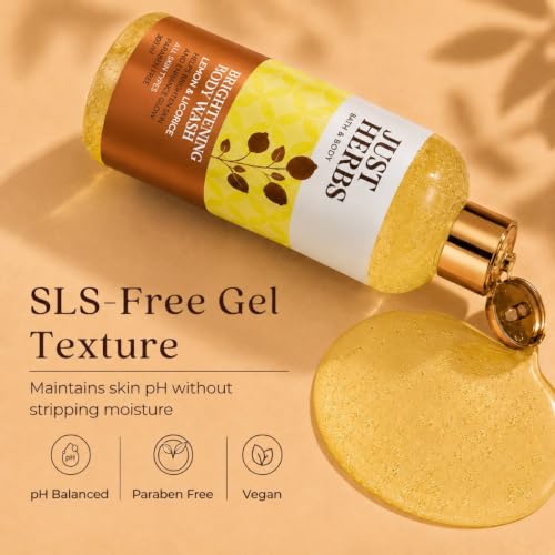Image of Just Herbs Vitamin C Brightening Body Wash with Lime and Liquorice for Men & Women