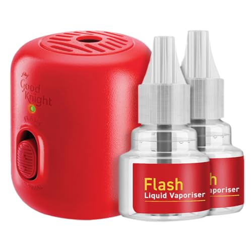 Good knight Gold Flash Liquid Vapourizer | Mosquito Repellent Combo Pack | Machine + Pack of 2 Refills (45ml Each)