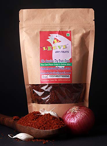 Image of Leeve Kolhapuri Kanda Lasun Mirch Masala 400g | Authentic Spicy Maharashtrian Masala | Vada Pav, Bhakri & Sabzi Taste Enhancer | Onion Garlic Chutney Powder
