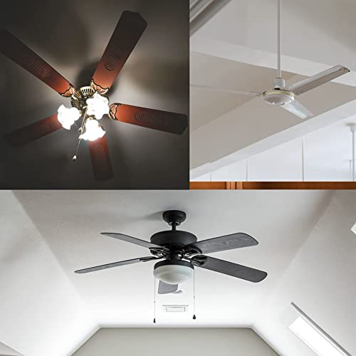Image of Ceiling Fan Switch Kit 3 Speed 4 Wire, Fan Switch Zipper Speed Control Switch, ZE-208S Pull Wire Switch with Rope Gold