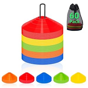 60 Pack Agile Soccer Cones with Portable Bags & Brackets,Sports Cones,Cone Sport,Agile Soccer Cones Used for Football Training… 60 Pack Agile Soccer Cones with Portable Bags BracketsSports ConesCone SportAgile Soccer Cones Used for Football Training