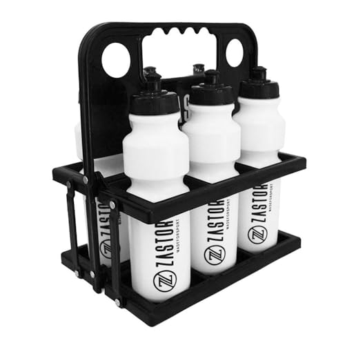 Pack 6 Botellas 750 ml con Portabotellas Plegable Negro