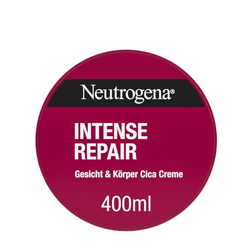 Neutrogena Intense Repair Gesicht & Körper Cica Creme mit 2x Centella Asiatica, Feuchtigkeitscreme für sehr trockene Haut, Norwegische Formel, reparierende Haut Creme