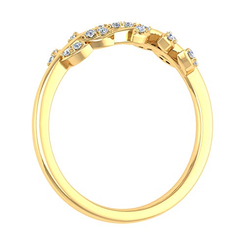 10K Gold Diamond Nature Wedding Band (0.15 Carat)2