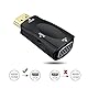HDMI-Stecker auf VGA-Buchse / Video-Konverter, vergoldet, mit 3,5 mm Audiokabel für PC, TV, Laptops und andere HDMI-Geräte