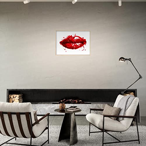 Décoration murale féminine chic pour salon - Cadre bois 50x70 cm
