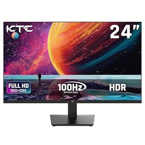 KTC 24 inch Monitor – 1080P Monitor, 100Hz FreeSync Gaming Monitor with HDR10,VESA Mountable, Adjustable Tilt, ZeroFrame Design, HDMI,VGA,Earphone Ports, PC Monitor Work Monitor for Office