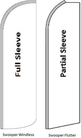 Miniatura 2 de Bandera de EZ Flags de Barbacoa Sabado Y Domingo Swooper sin viento (manga completa) de 29.5 x 9.8ft