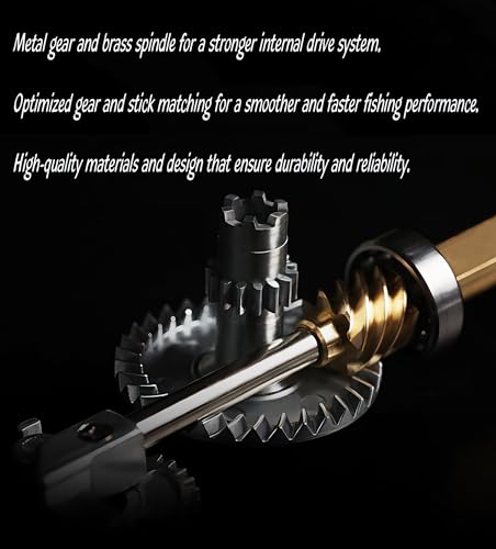 EASY BIG Molinete giratório de alto desempenho - molinete de pesca durável e preciso com rolamento d