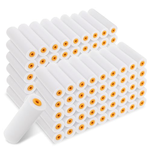 100 peças de rolo de tinta de espuma de 10 cm rolo de espuma de alta densidade mini refil de rolo de