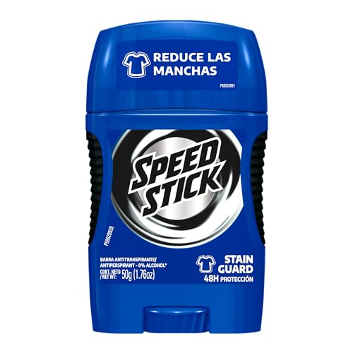 Talcos Y Desodorantes, Drugstore Men Speed Stick Antitranspirante Stainguard Clean en Barra 50 g. Brinda 48 Horas de Protección contra el Sudor y el Mal Olor. Previene la Aparición de Manchas...