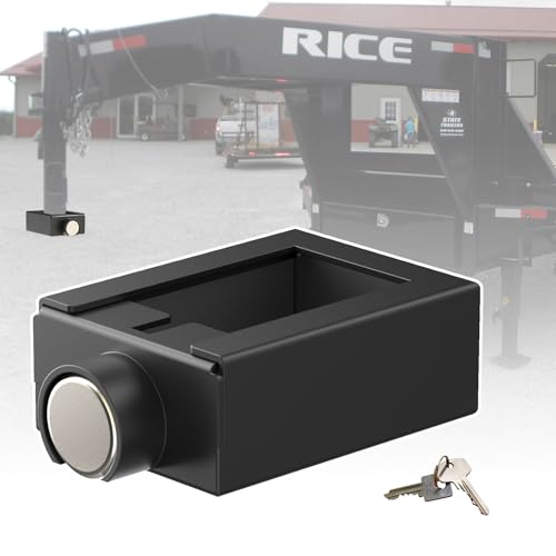 BUYYAH Gooseneck Trailer Lock, Heavy-Duty 5mm Alloy...