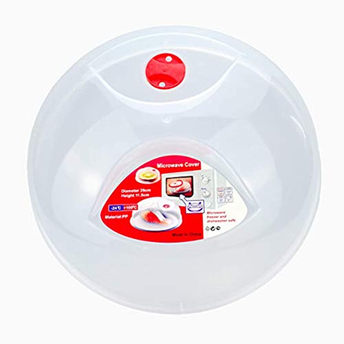 Gmlmes Large Microwave Plate Cover Easy Grip Microwave Splatter Guard Lid With Steam Vent and BPA Free & 11.5 Inch Dishwasher Safe