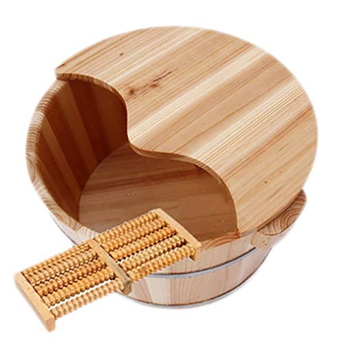 Tina de pedicura de madera natural para pies