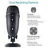 Cyber Acoustics Premium USB Condenser Microphone with Colored LED Lights - Featuring Dual Recording Patterns - Compatible with PC and Mac (CVL-2009) #1