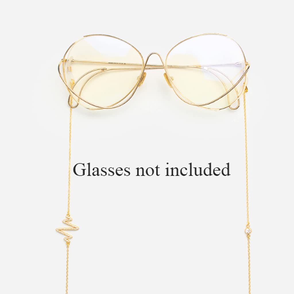 Cadena para gafas, cadena de gafas para mujer, hermosa cadena dorada para gafas de plata de ley, cadenas de gafas de lectura antipérdida, elegante collar de máscara, cordón elegante,