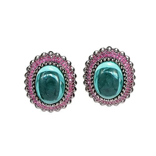 Boucles d'oreilles moissanite ovales or 14 carats bijoux géométriques femme mariage