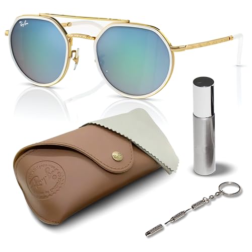 Ray-Ban RB3765 Square-Round Shaped Sunglasses for Men & Women with Official RAYBAN Eyewear Kit