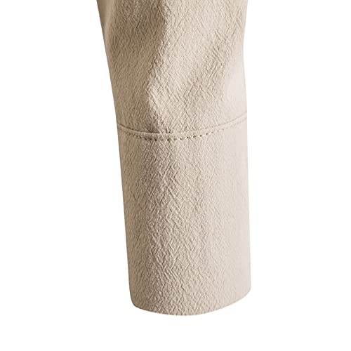 Shirt met opstaande kraag voor heren Vintage effen kleur ademend Comfortabel Veelzijdige trend Eenvoudig casual splitshirt Top - Afbeelding 7