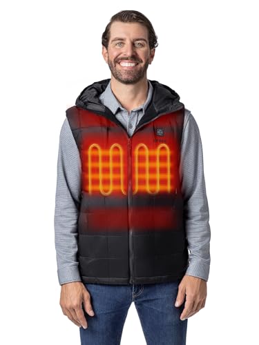 Image of ORORO 5-Zone Lightweight Heated Vest for Men, Puffer Heating Vest with USB-C Rechargeable Battery
