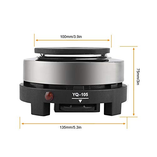 Maxmartt Mini Electric Heater Stove, 500W Round Hot Plate Portable Countertop Burner For Ceramic Glass Kettle Single Plate Cooktop, Easy to Multifunction Home Kitchen Hot (US Plug 110V)