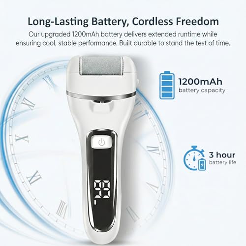Kit élimination des callosités électrique blanc 18 pièces pour pieds