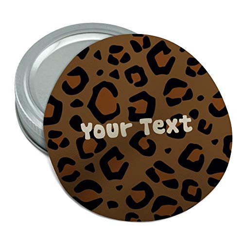 Personalized Custom 1 Line Leopard Animal Print Round Rubber Non-Slip Jar Gripper Lid Opener