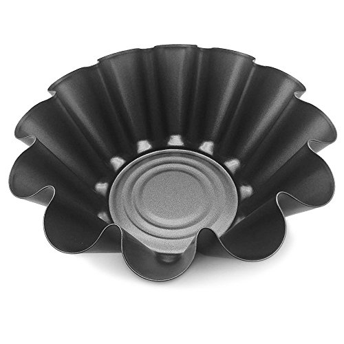 Homow 9 Inch Large Heavy Duty Non-Stick Fluted Tortilla Shell Pans, Heat Resistant Flower Baking Molds,Brioche Molds (2 Pcs) #TOP2