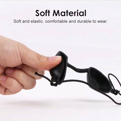 Image of IPL and ND-Yag Laser Light Protective Eyepatch Googles Silicone Soft Durable Comfortable, LED Light Shielding Eye Lap Black Safety for UV IPL Infrared LED Light Therapy (Pack of 6)