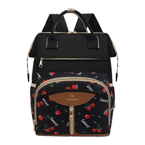 Mochila para pañales - para botella con aislamiento de poliéster | Organizador de cambiador de tela Oxford, diseño de correa para cochecito, para mamá, papá, viajes con artículos esenciales para