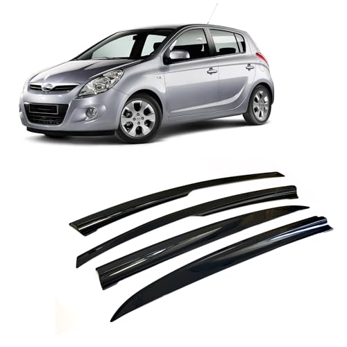 Rumplex Windabweiser Luftabweiser Regenabweiser Seitenfensterabweiser Kompatibel mit Hyundai I20 2010-2014 Autofenster Regenschutz Regenabweiser Anklebbare Deflektoren 4 Stück