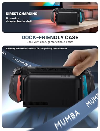 Image of mumba Dockable Case for Nintendo Switch 2 2025, [Blade Series] TPU Grip Protective Cover Accessories Compatible with Switch 2 7.9 Inch and Quick-Release Joy-Con Design (Blue /Red)