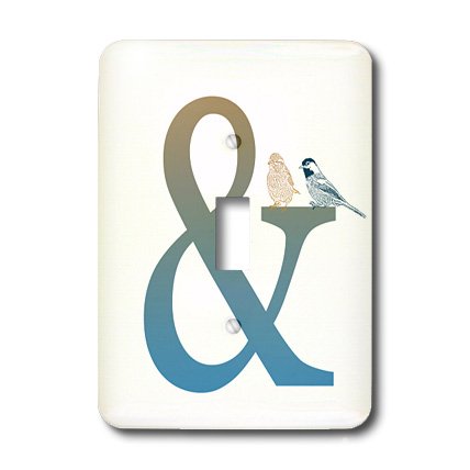 Interrupteur simple Ampersand 3dRose lsp_123572_1 avec motif oiseaux pour décoration murale