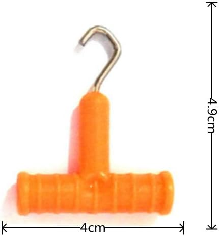 NA 10 Pcs Fishing Knot Pullers Stainless Steel Fishing Rig Tool with Plastic Handle for Outdoor Fishing Tool Accessories