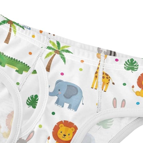 CHIFIGNO Cute Cartoon Animal White Boys Briefs Cotton Boy Underwear Printed Breathable Briefs Underwear4