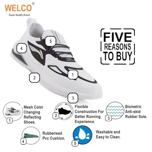 Image of WELCO Original & Genuine Reflector Shoes for Male with Memory Foam..