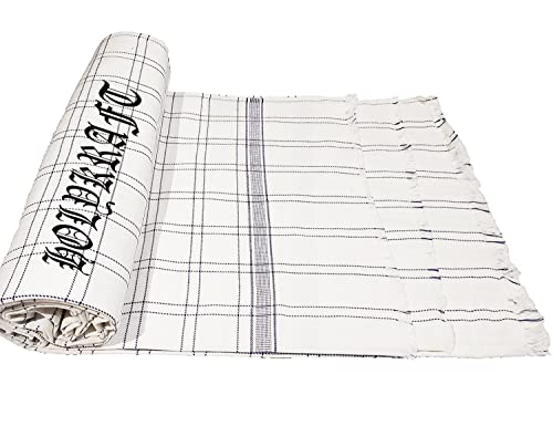 Image of 100% Cotton Soft Beautiful Deluxe Khes Single Bed Size Skin Friendly Summer AC Blanket /Khes /Dohar /Top Sheet Set /Chadar (Blue Check)