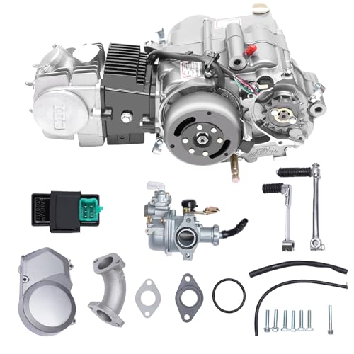 4-Stroke Engine Motor Kit, 140CC Dirt Pit Bike Engine Motor Horizontal Motorcycle Dirt Bike Engine w/ 4 Speed Manual Clutch Carburetor for CRF50 CRF70 XR50 XR70 Z50 Z50R Z50 XL70 ST70