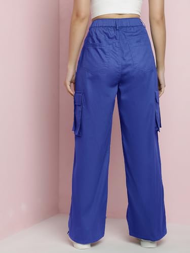 Image of KOTTY Women's High Rise Relaxed || Straight || Joggers Fit Cargo's for Pants || Trousers
