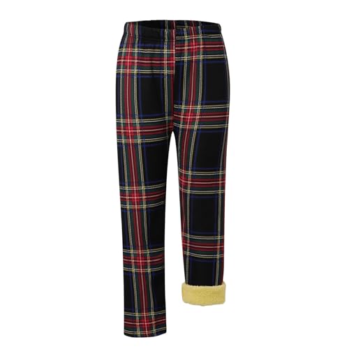 Generisch Pantalones de chándal de invierno para mujer con forro polar, talla grande, tela de algodón ancha, pantalones cómodos para el tiempo libre para el frío, Color rojo., Talla única
