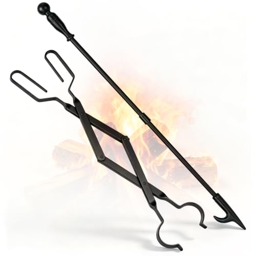 FEED GARDEN 32-Inch Poker and 26-Inch Tongs Set