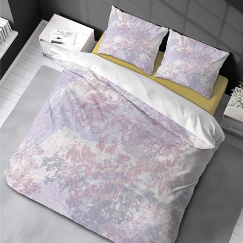 Housse de couette douce violette pour envelopper vos nuits d'un cocon de sérénité absolue
