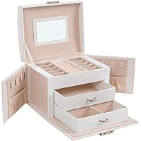 Songmics UJBC154W01 Compact Jewelry Organizer with 2 Drawers