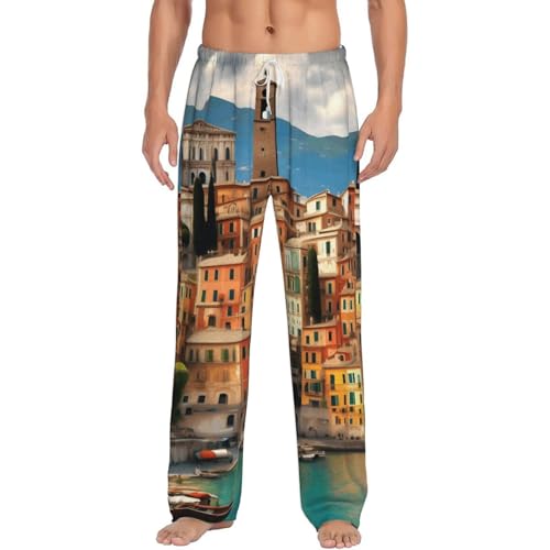 Pantalon de pyjama doux et décontracté en flanelle vêtement de nuit chaud homme
